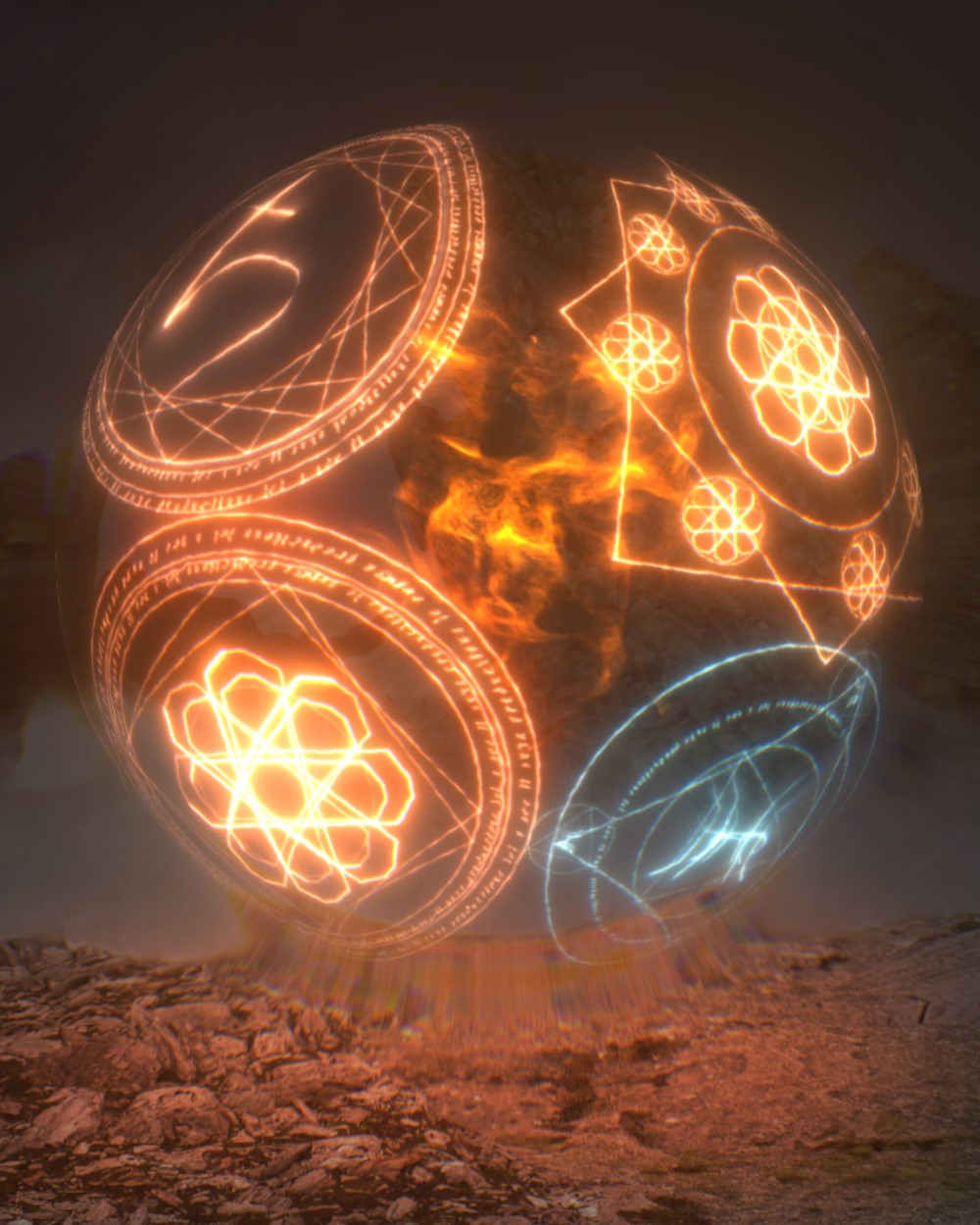 Magical Sphere with Shields and Energy